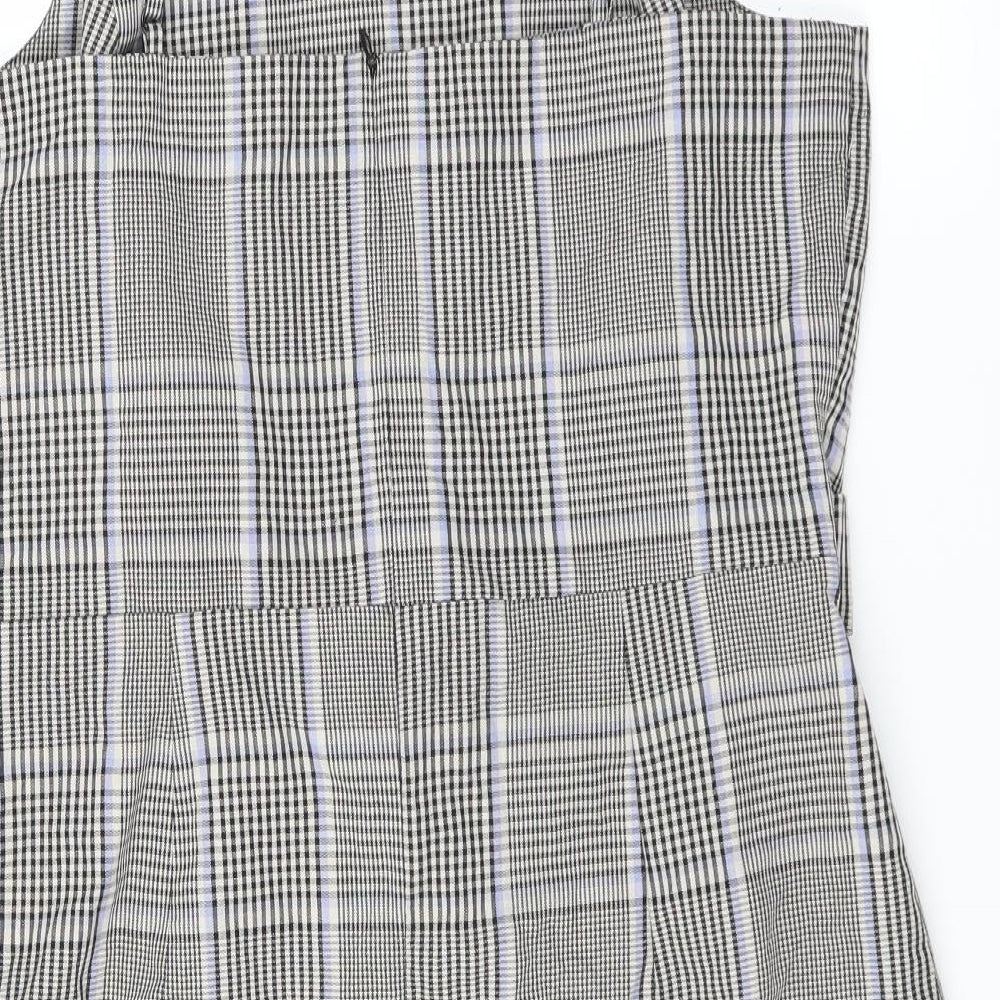 Primark Womens Grey Plaid  Pencil Dress  Size 16