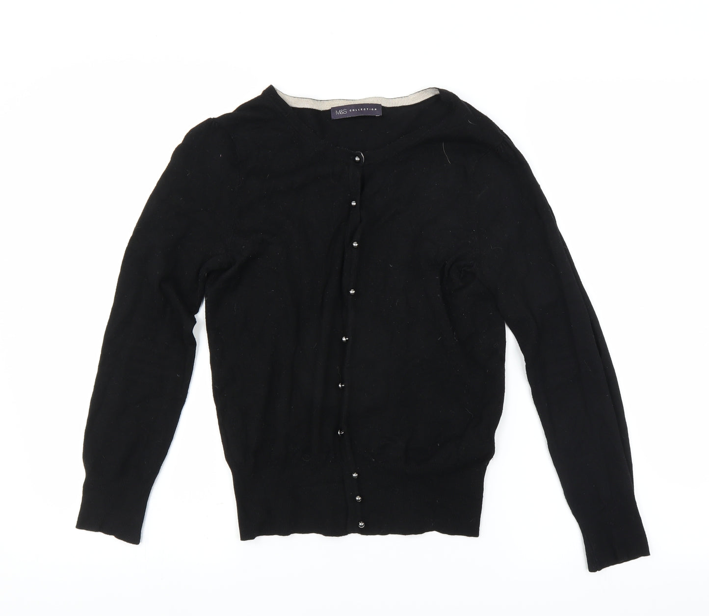Marks and Spencer Womens Black   Cardigan Jumper Size 8