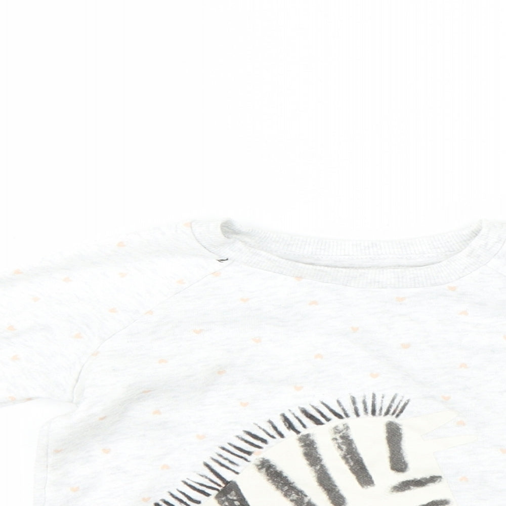 Primark Baby Grey   Pullover Jumper Size 18-24 Months  - ZEBRA