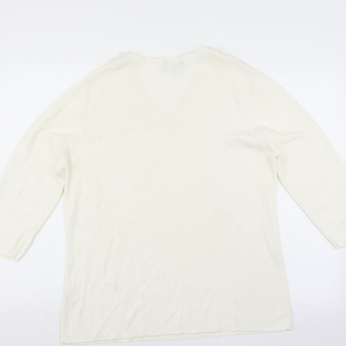 Sky Designs Womens White   Basic Blouse Size L
