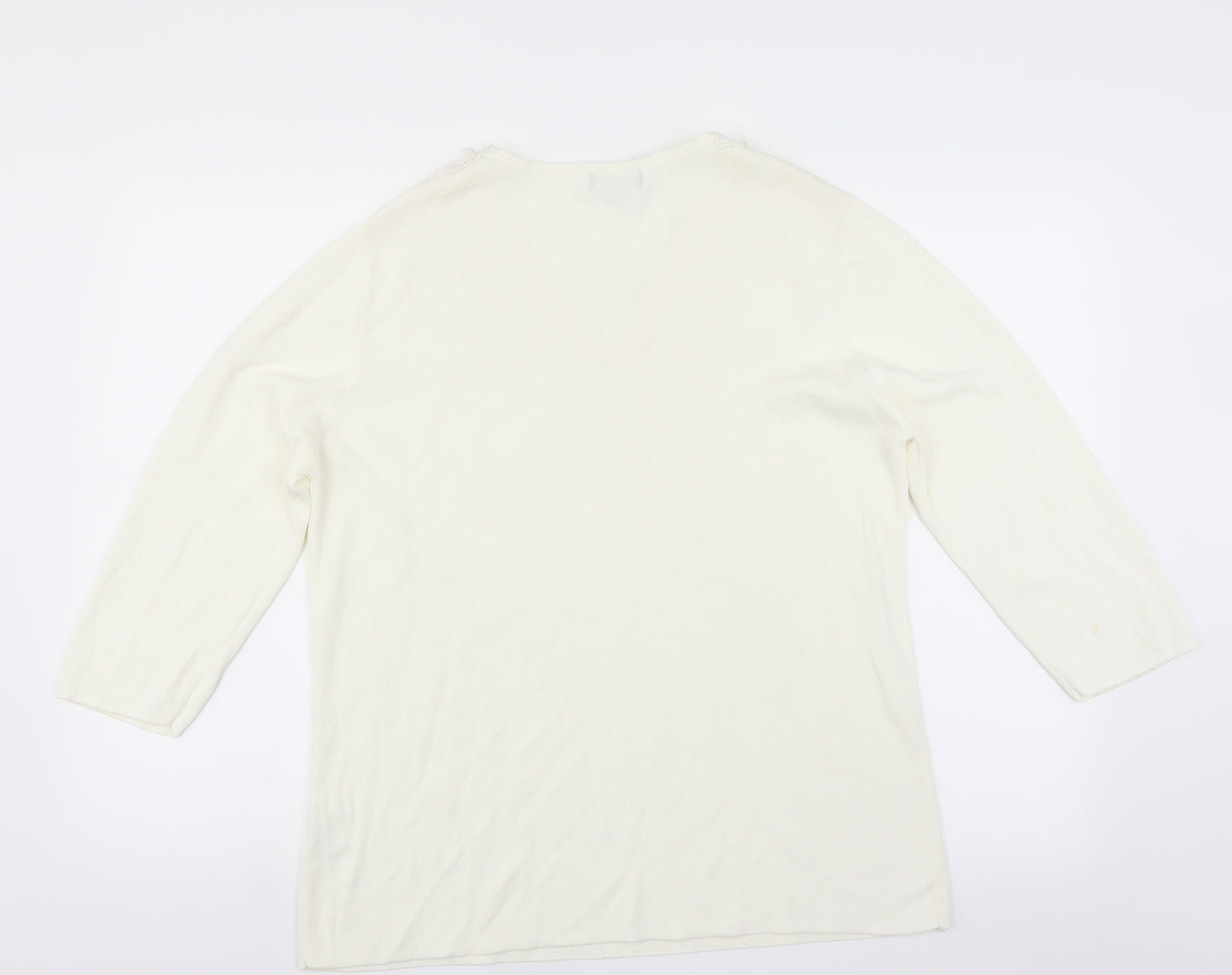 Sky Designs Womens White   Basic Blouse Size L