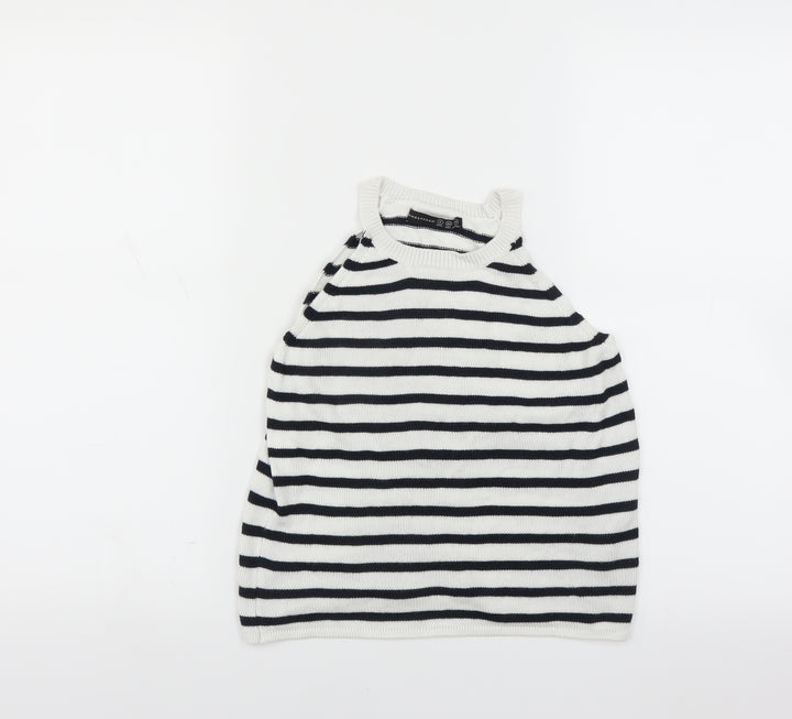 Primark Womens Blue Striped  Pullover Jumper Size 8