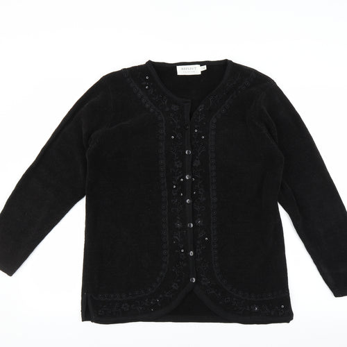 Reflect Collection Mens Black   Cardigan Jumper Size S