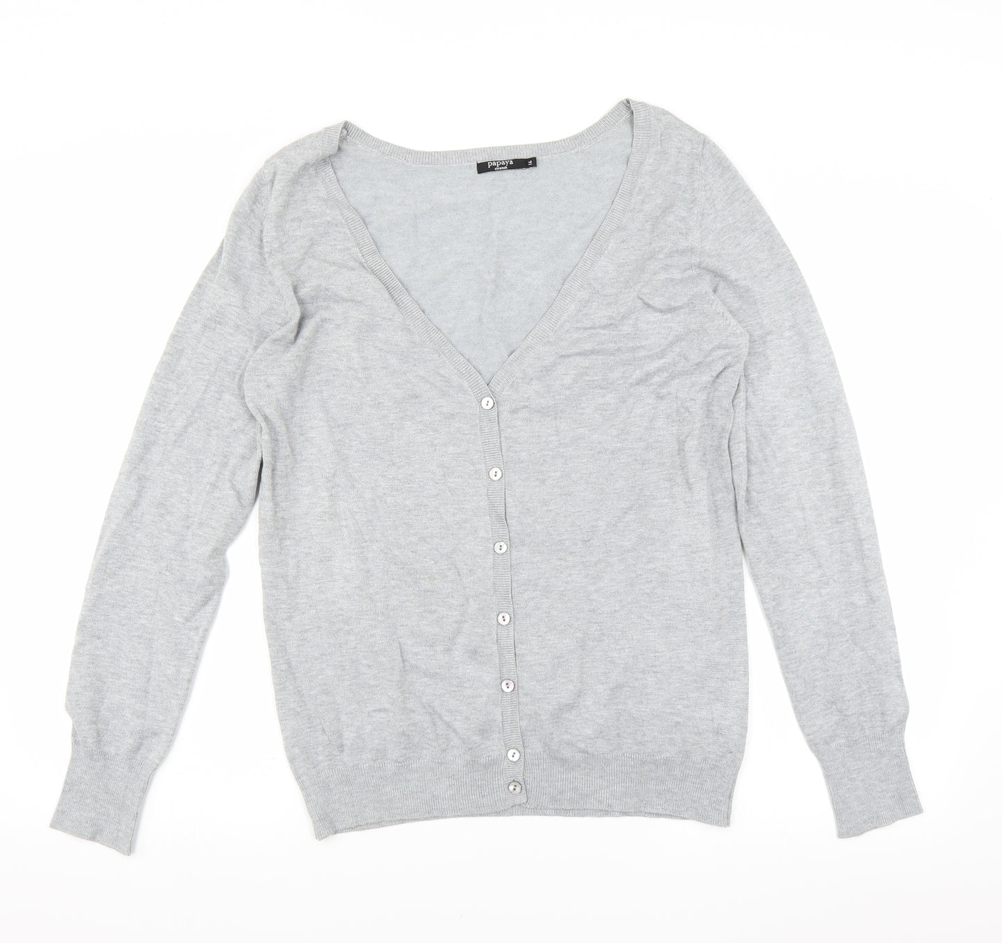 Matalan Womens Grey   Cardigan Jumper Size 16  - STRETCH