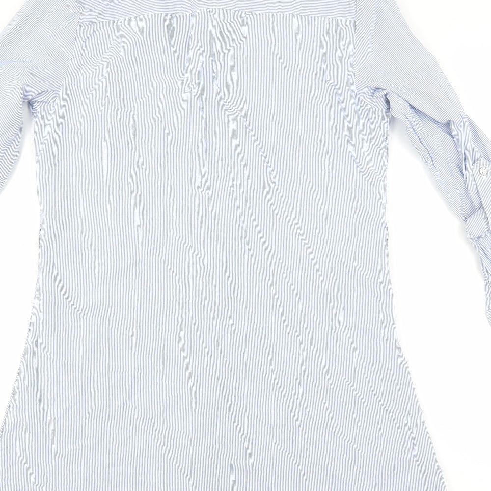Primark Womens Blue Striped  Shirt Dress  Size 10