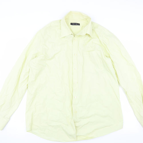 vincent pelle Mens Yellow    Button-Up