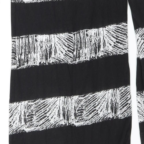 French Connection Womens Black Striped  Bodycon  Size 10
