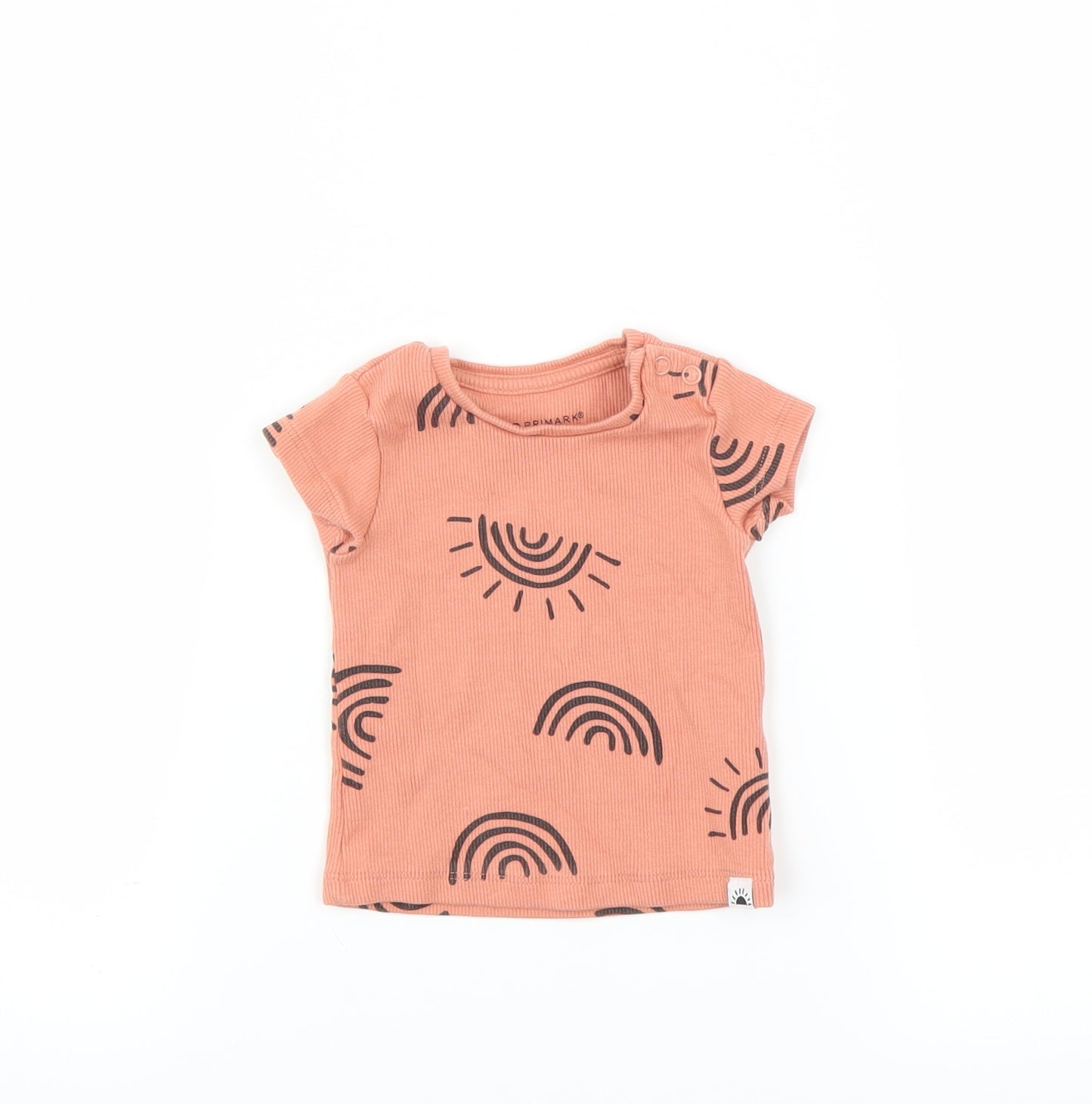 Primark Girls Orange   Basic T-Shirt Size 0-3 Months