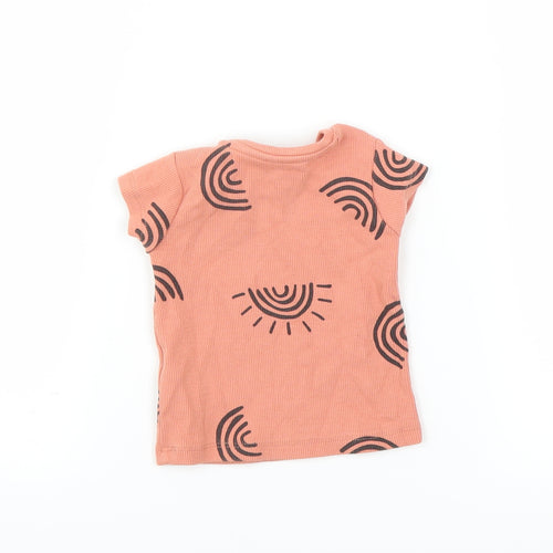 Primark Girls Orange   Basic T-Shirt Size 0-3 Months