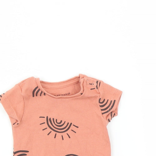 Primark Girls Orange   Basic T-Shirt Size 0-3 Months