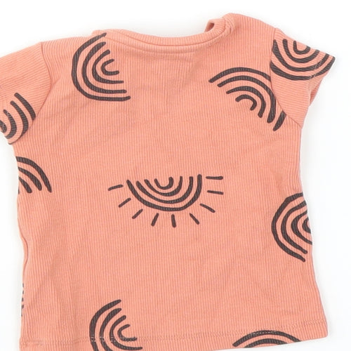 Primark Girls Orange   Basic T-Shirt Size 0-3 Months