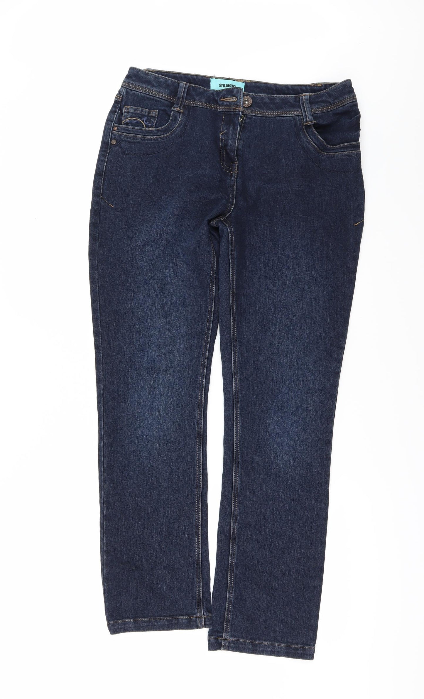 George Womens Beige  Denim Straight Jeans Size 12 L30 in