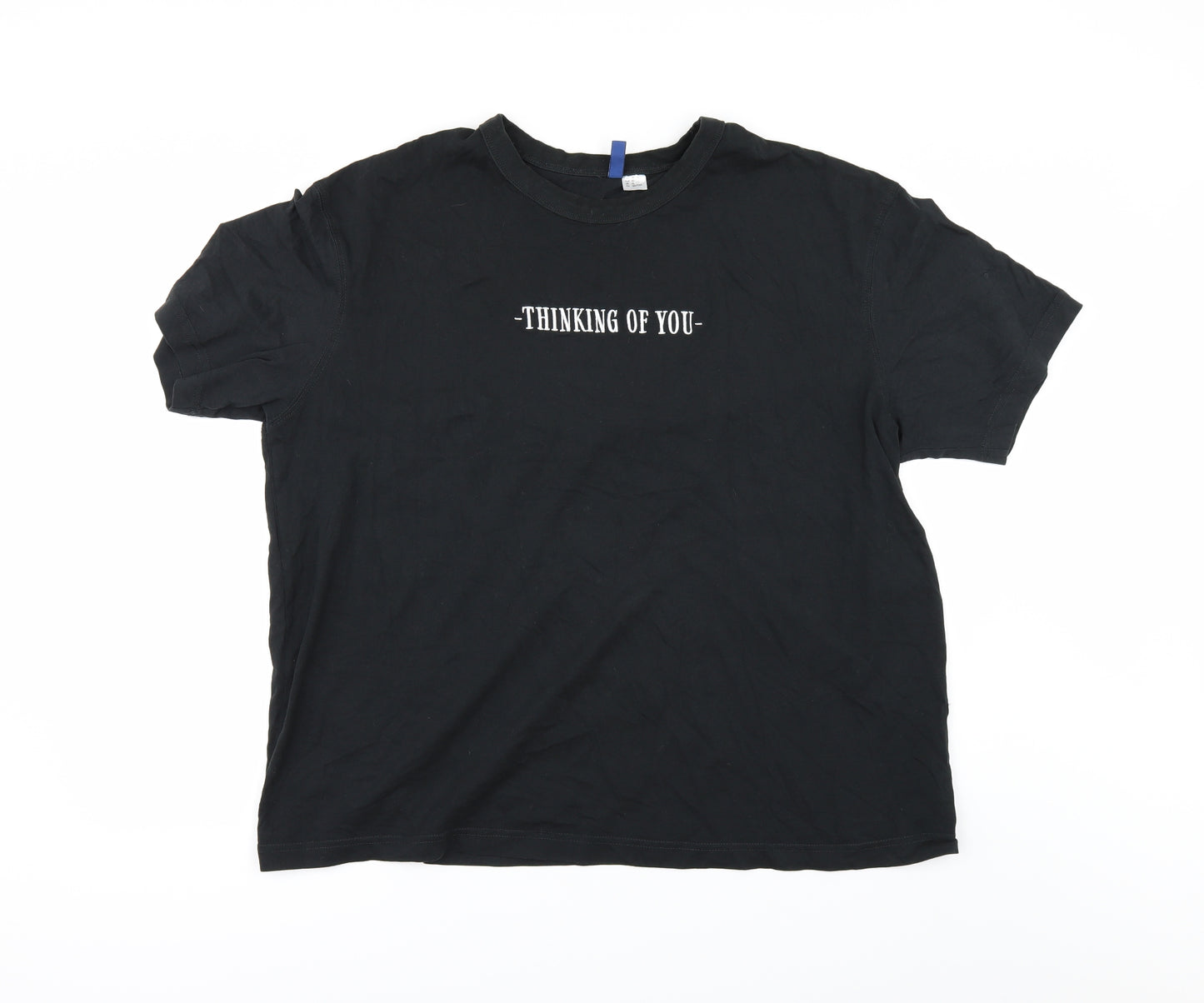 Divided by H&M Mens Black    T-Shirt Size XL