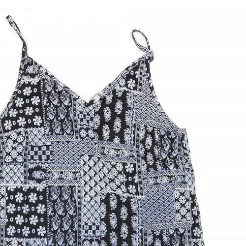 Peacocks Womens Blue Geometric  Camisole Blouse Size 12