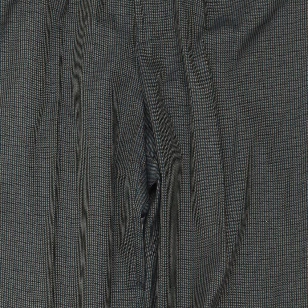George Mens Green Striped  Trousers  Size 32 L29 in