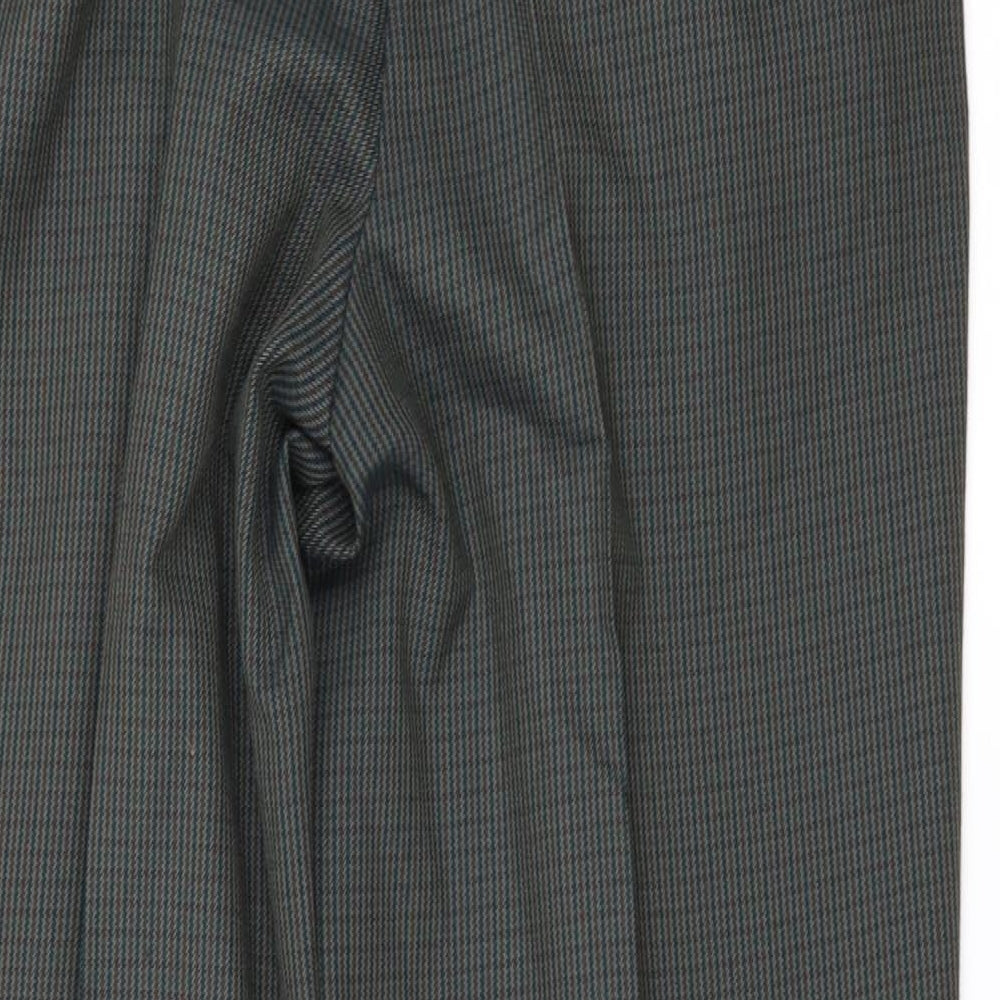 George Mens Green Striped  Trousers  Size 32 L29 in