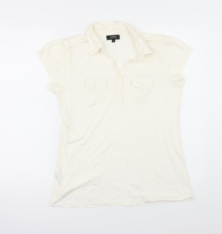 Papaya Womens Ivory   Basic Polo Size 16