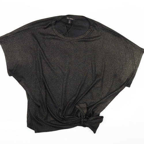 QED London Womens Black   Basic T-Shirt Size L