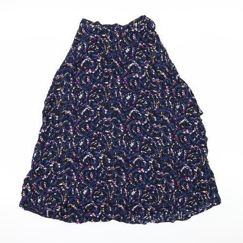 Marks and Spencer Womens Blue Geometric  A-Line Skirt Size 12