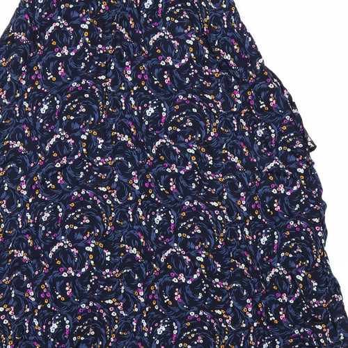 Marks and Spencer Womens Blue Geometric  A-Line Skirt Size 12