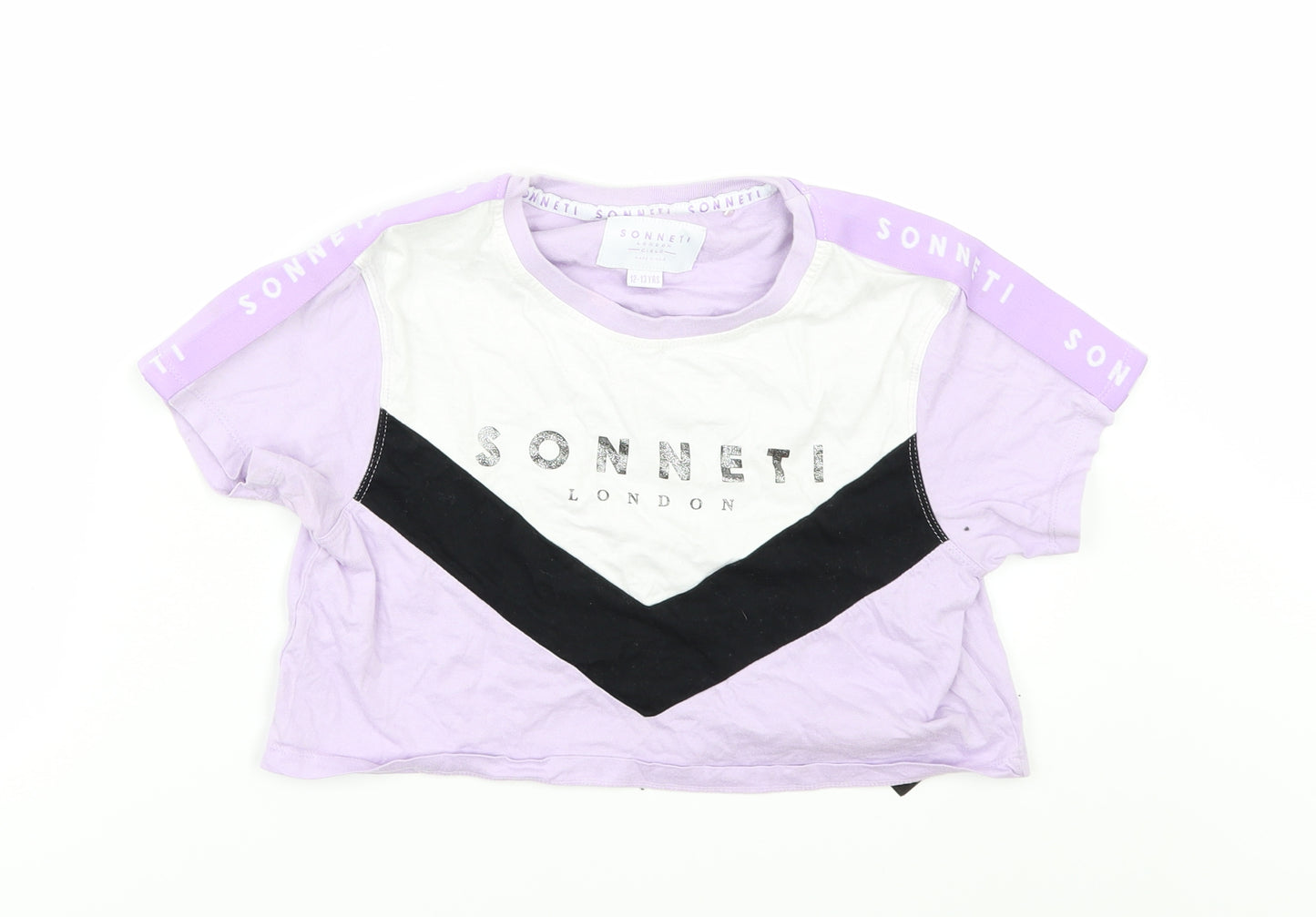 Sonneti Girls Purple   Basic T-Shirt Size 12-13 Years