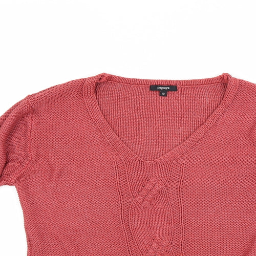 Papaya Womens Red   Pullover Jumper Size 12