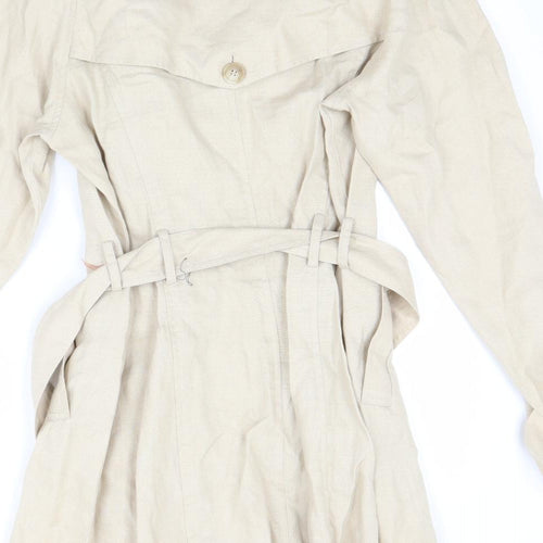 NEXT Womens Beige   Overcoat Coat Size 14