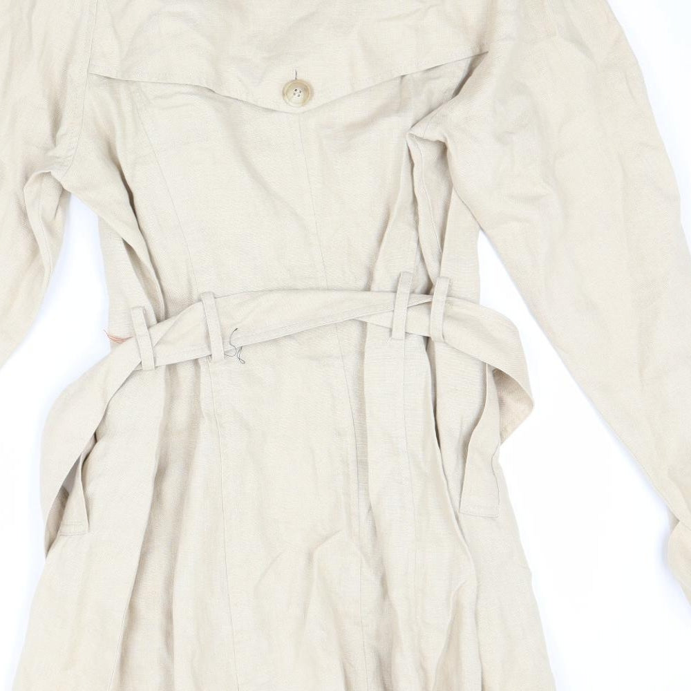 NEXT Womens Beige   Overcoat Coat Size 14