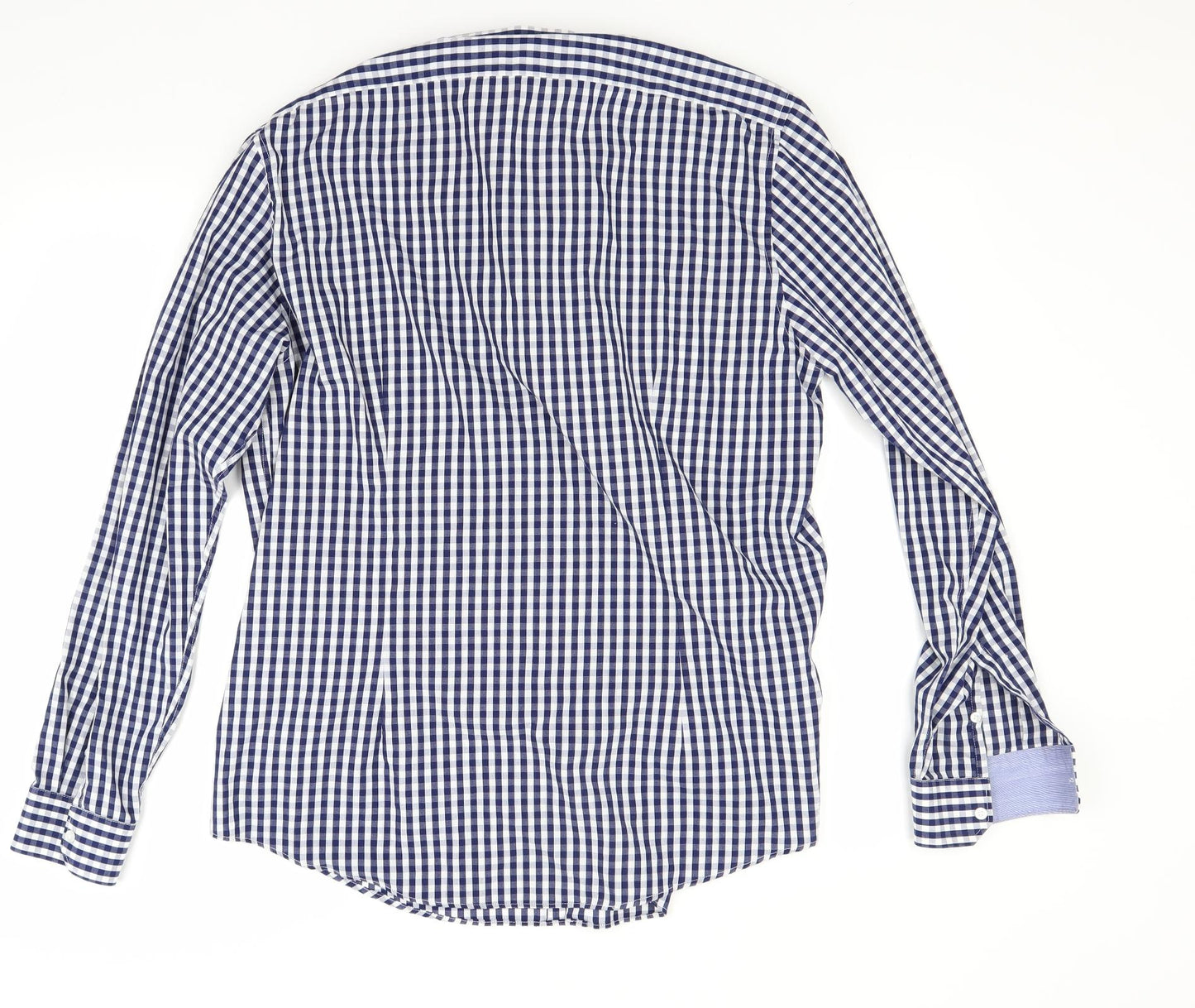 Red Herring Mens Blue Check   Dress Shirt Size 17