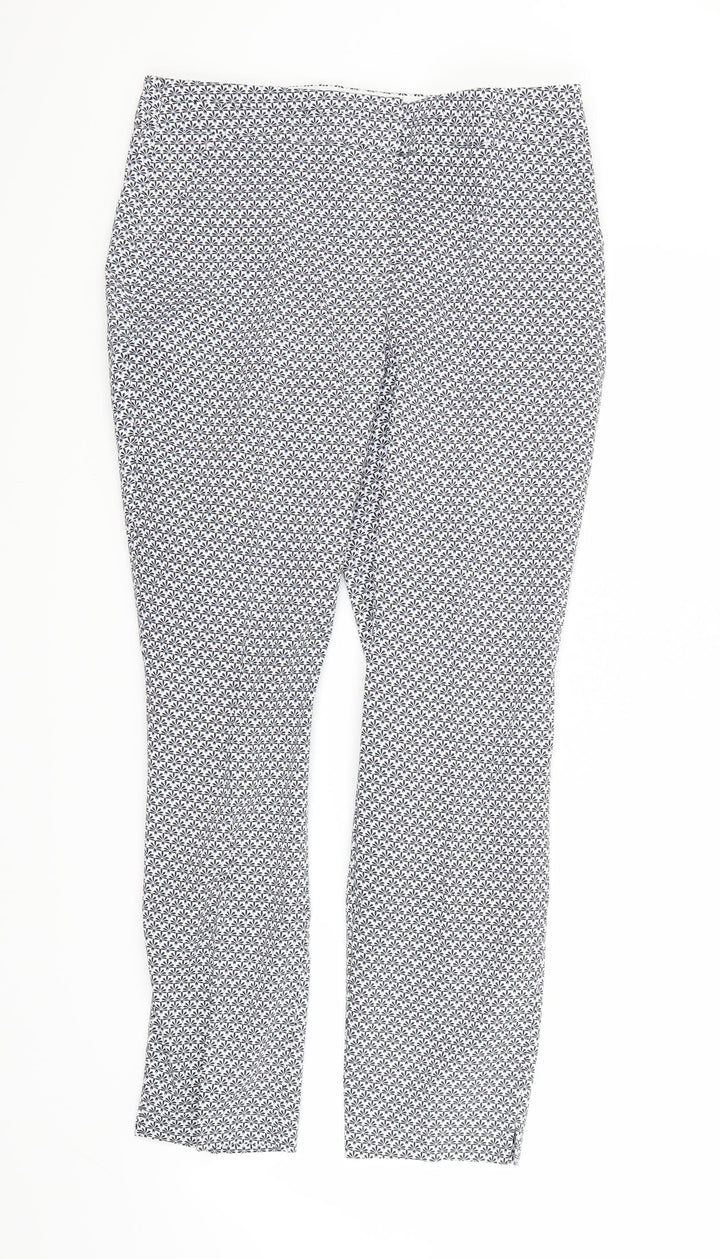 Atmosphere Womens Grey Floral  Trousers  Size 10 L27 in