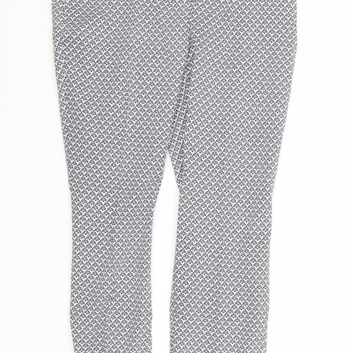 Atmosphere Womens Grey Floral  Trousers  Size 10 L27 in