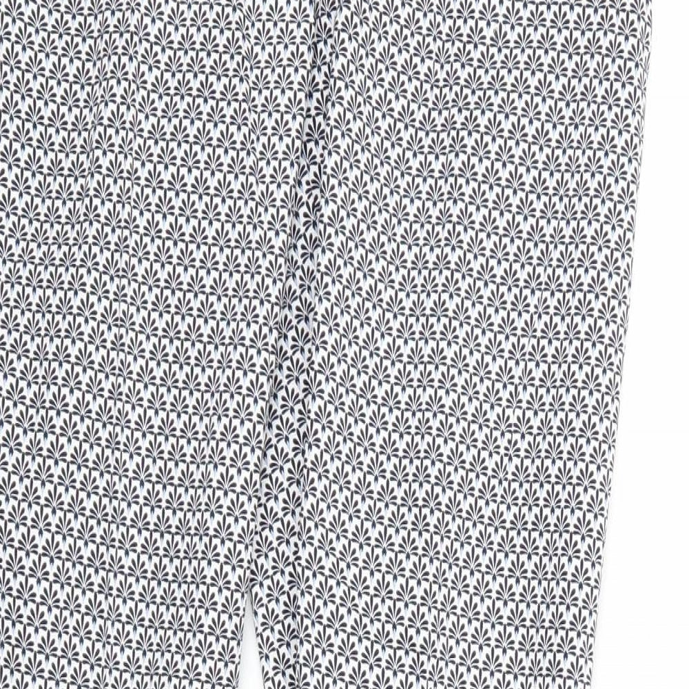 Atmosphere Womens Grey Floral  Trousers  Size 10 L27 in