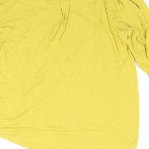 isle Womens Yellow   Basic Button-Up Size 14