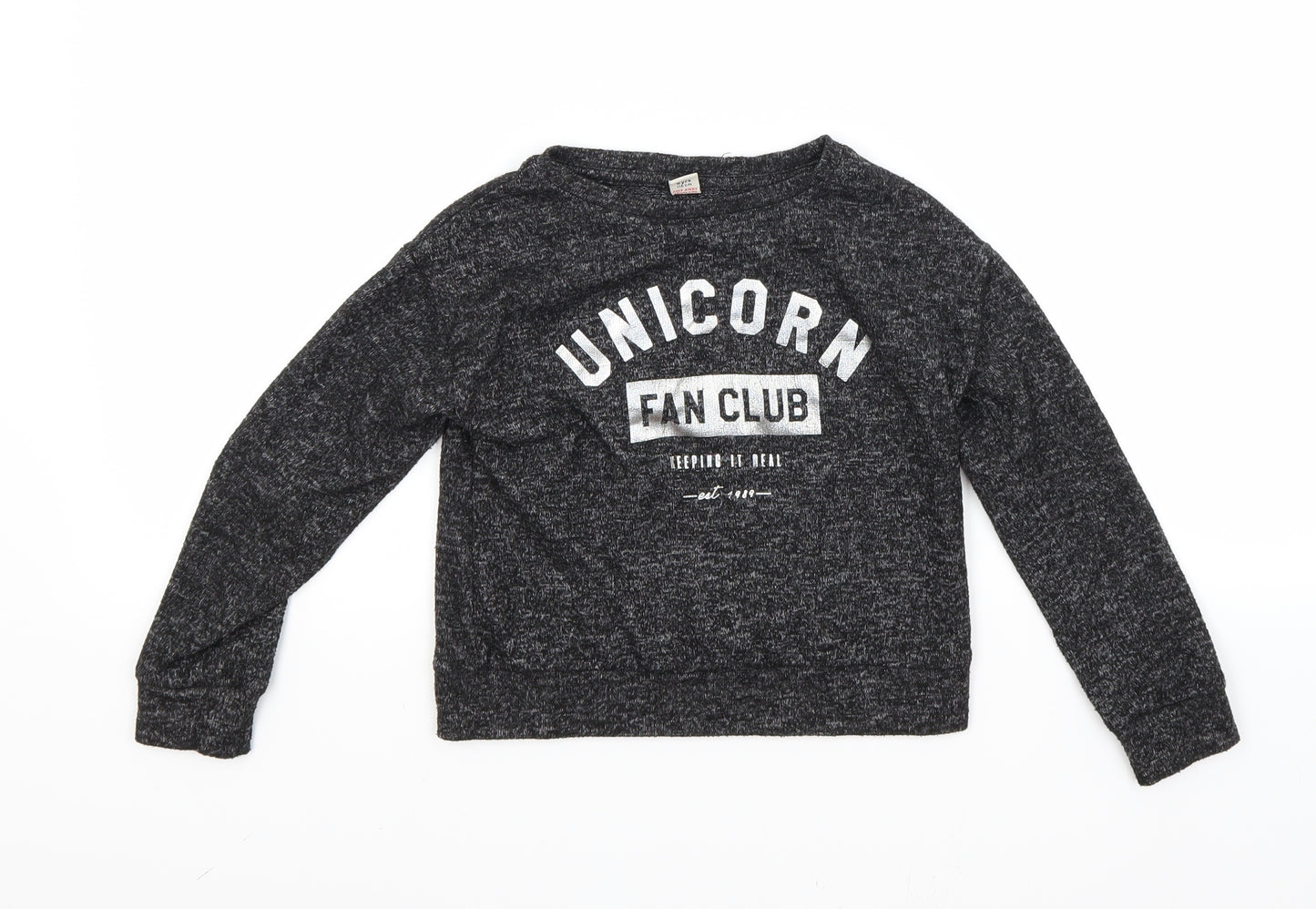 TU Girls Grey   Pullover Sweatshirt Size 6 Years  - Unicorn