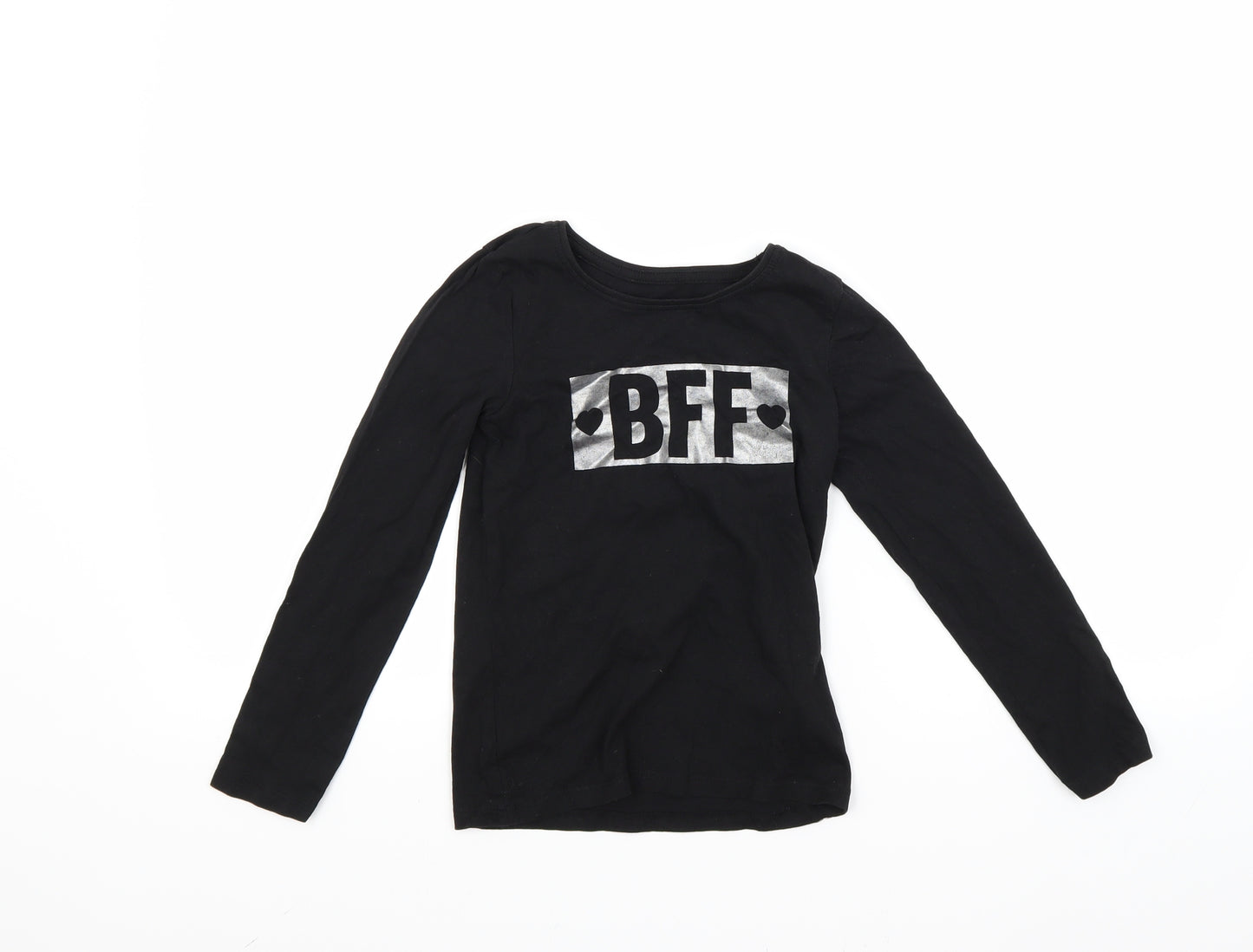 Primark Girls Black   Pullover Sweatshirt Size 7-8 Years