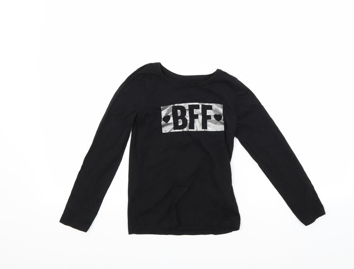 Primark Girls Black   Pullover Sweatshirt Size 7-8 Years