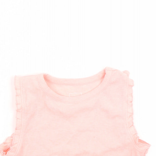 River Island Girls Pink   Cropped Tank Size 9-10 Years