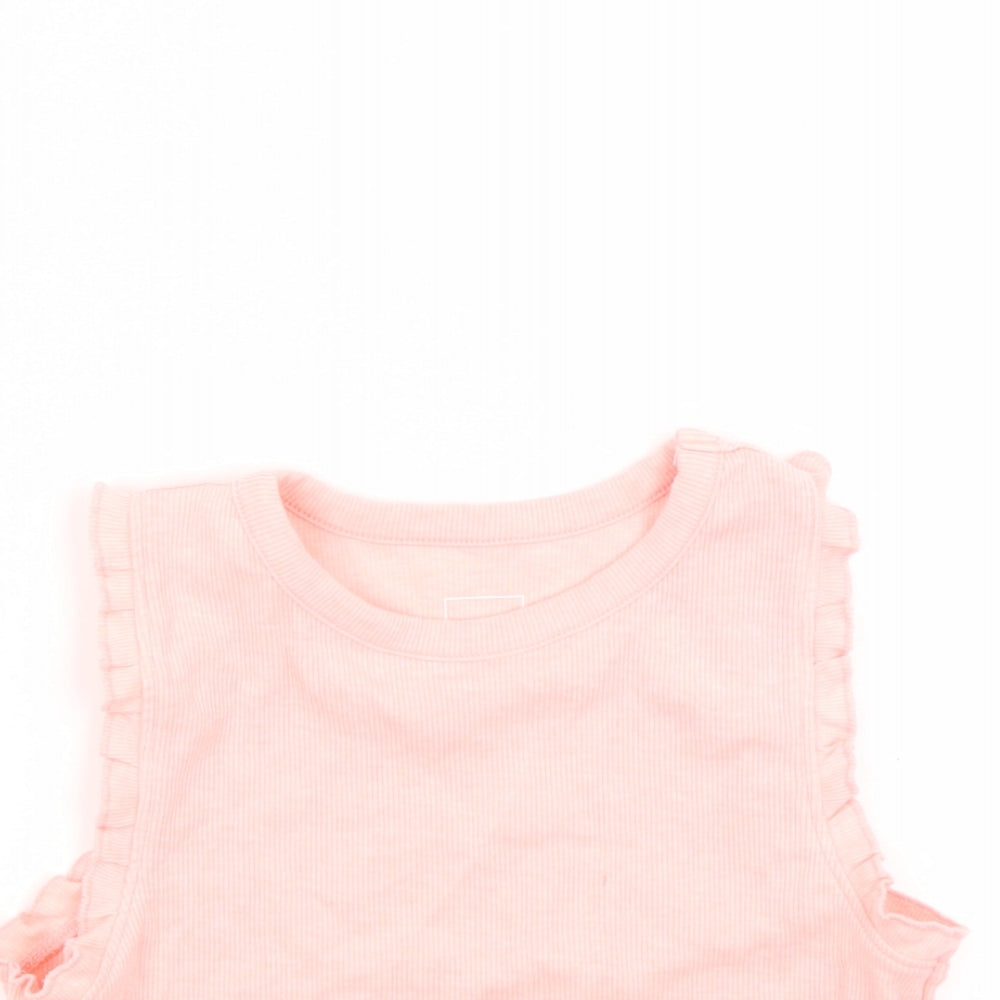River Island Girls Pink   Cropped Tank Size 9-10 Years
