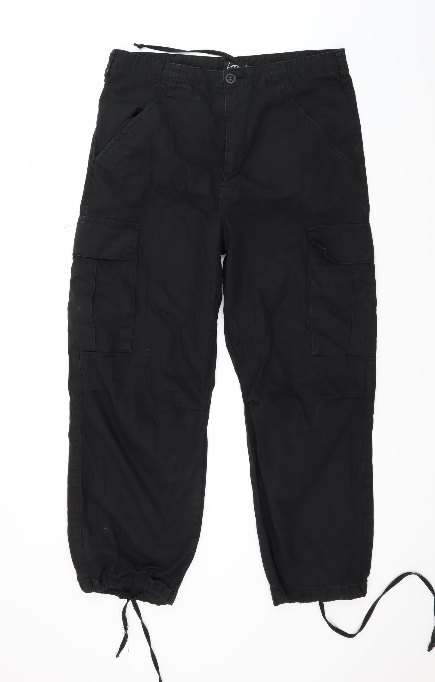 loom Mens Black   Trousers  Size 34 L30 in