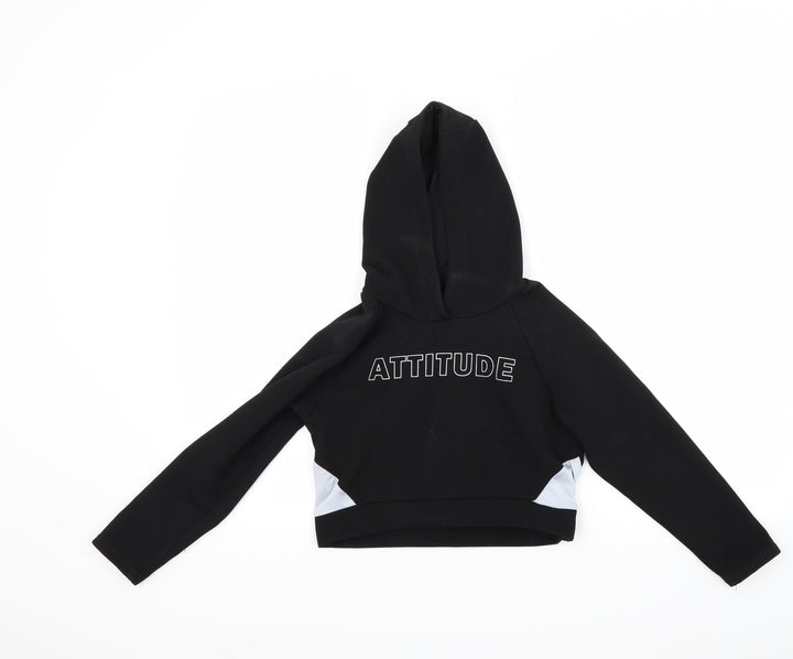 Young Dimension Girls Black Pullover Hoodie Size 7-8 Years
