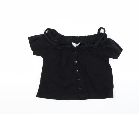 Primark Girls Black   Pullover Jumper Size 7-8 Years