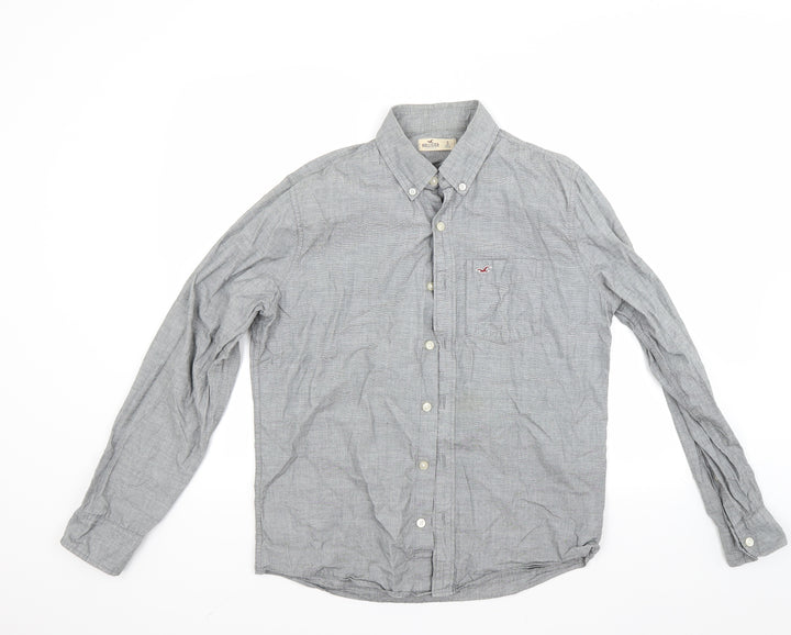 Hollister Mens Grey    Button-Up Size S