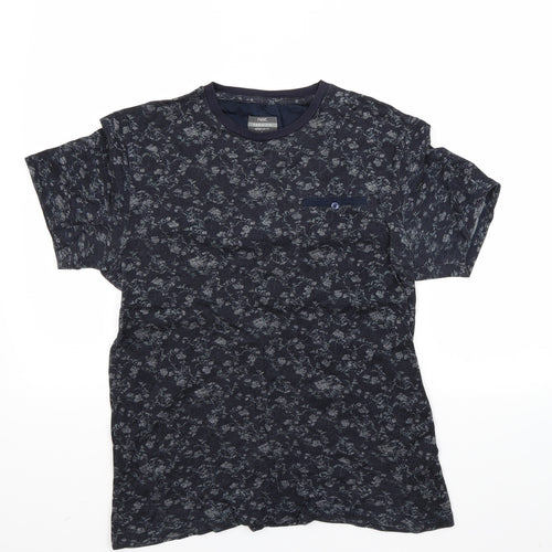 NEXT Womens Blue Floral  Basic T-Shirt Size S