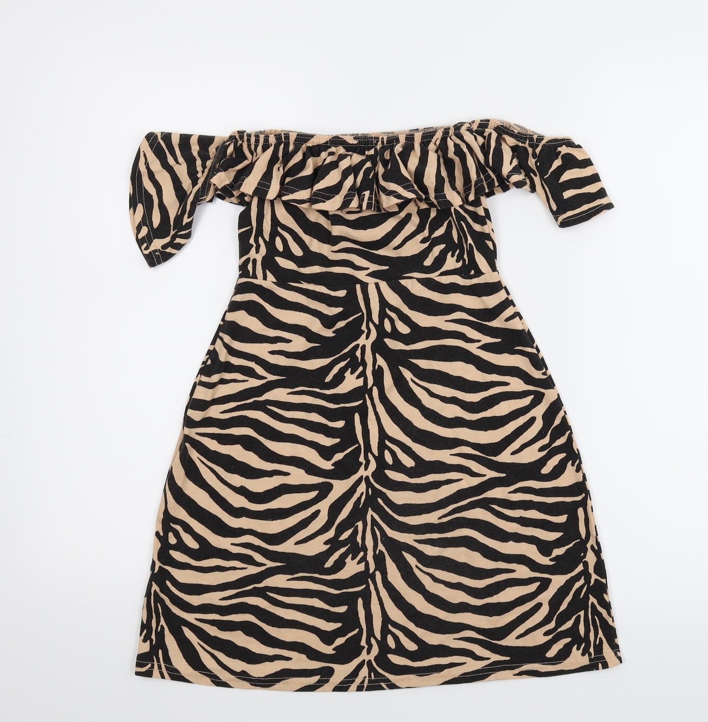 Misguided Womens Multicoloured Animal Print  A-Line  Size 6