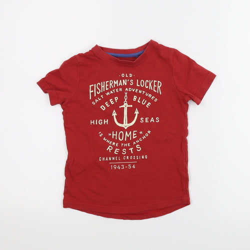 TU  Boys Red   Basic T-Shirt Size 4 Years