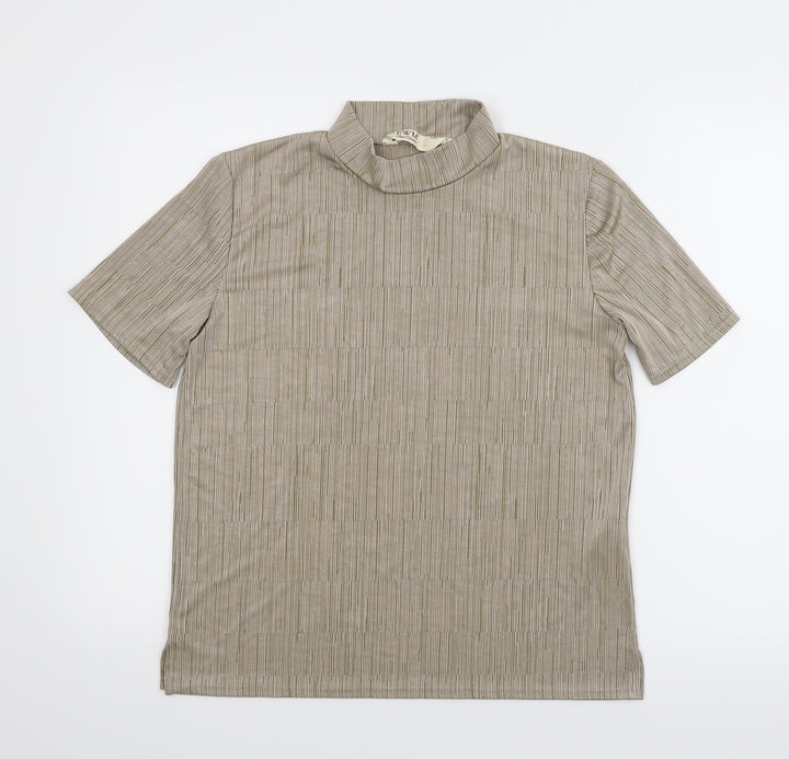 EWM Womens Beige Basic Blouse Size 18