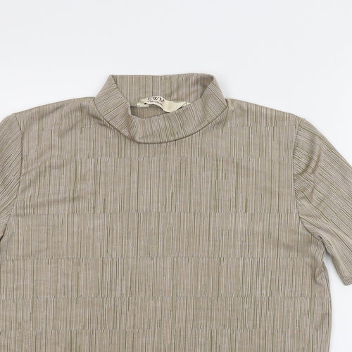 EWM Womens Beige   Basic Blouse Size 18