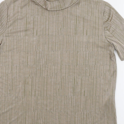 EWM Womens Beige   Basic Blouse Size 18