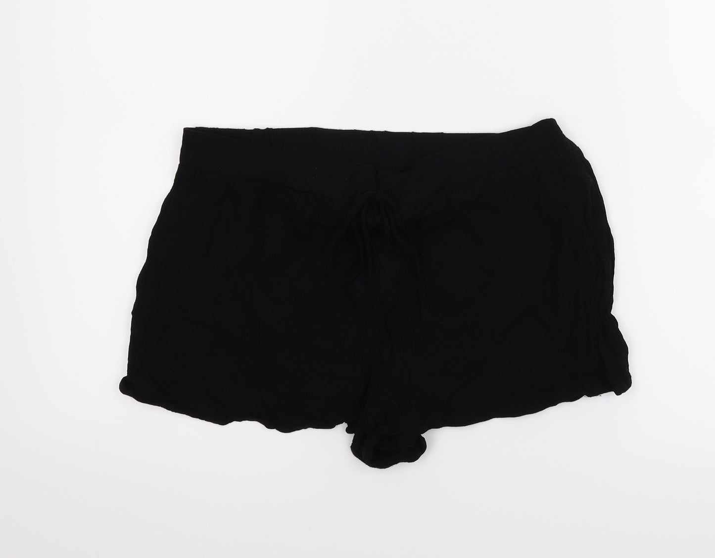 FOREVR 21 Womens Black   Paperbag Shorts Size M