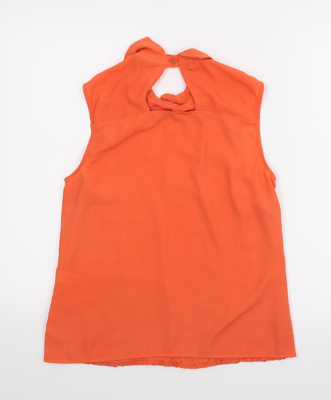 TU  Womens Orange Floral  Basic Blouse Size 10